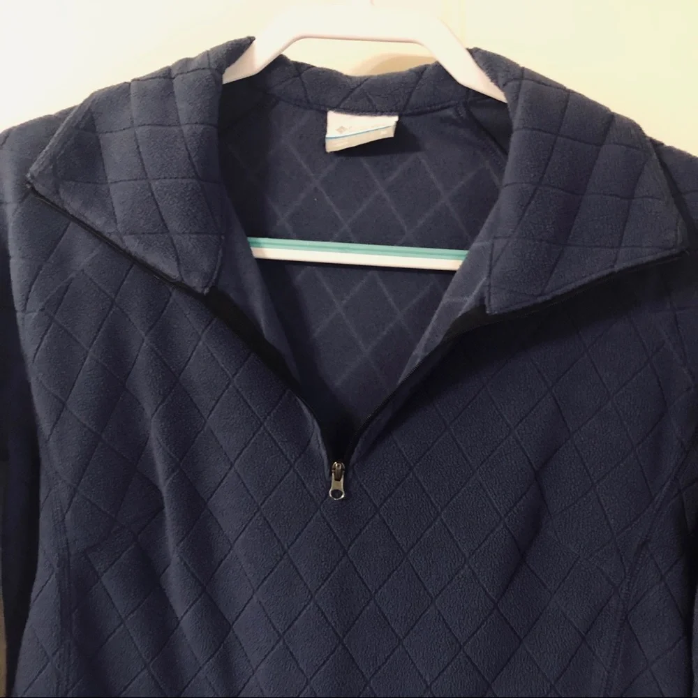 Columbia Blue Quilted 1/4 Zip Pullover - Picture 4 of 6